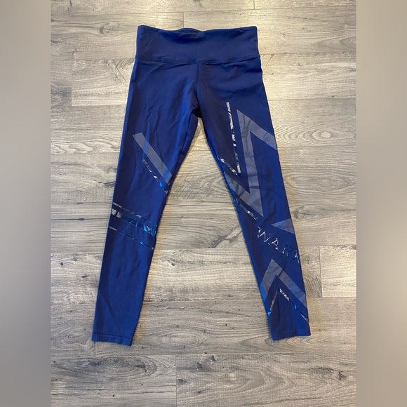 Warrior by Danica Patrick Leggings, Women’s Medium, Blue Line Aztec Design - Picture 1 of 3